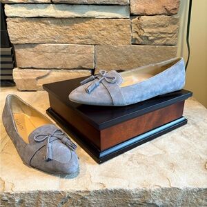 Gray Suede Women's Loafers